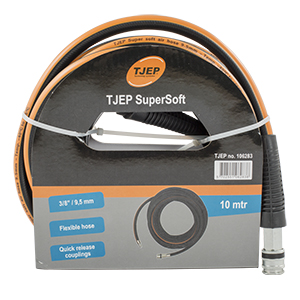 TJEP SuperSoft-Schlauch, 3/8", 10 m mit Nippel & Schnellkupplung